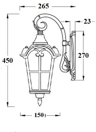 Настенный фонарь уличный Oasis Light PORTO 86102 R