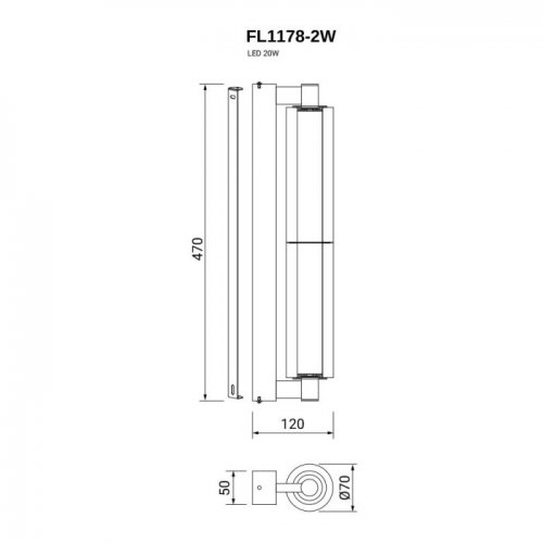 Настенный светильник Instante FL1178-2W
