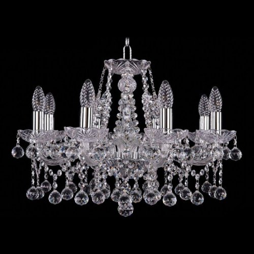Подвесная люстра Bohemia Ivele Crystal 1413/8/200/Ni/Balls Подвесная люстра Bohemia Ivele Crystal 1413/8/200/Ni/Balls