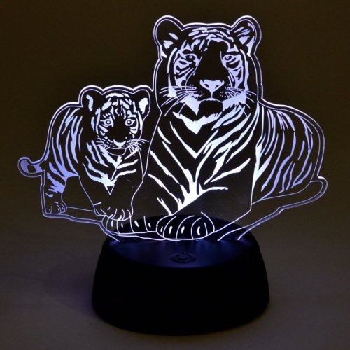 Светильник декоративный  ULI-M508 RGB/3AA TIGER FAMILY/BLACK