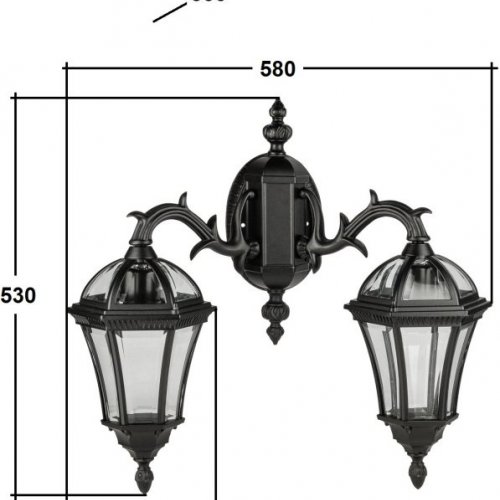 Настенный фонарь Oasis Light уличный ROMA S 95202S 2 15L Bl