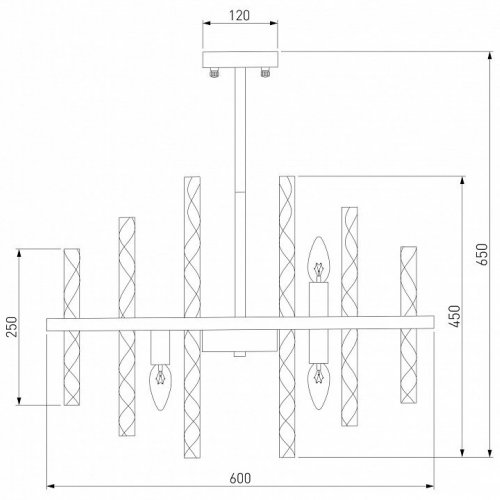 Подвесная люстра Bogates Hollis 367/9 Smart