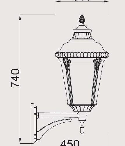 Настенный фонарь уличный Oasis Light 79751М Bl