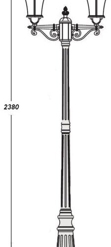 Наземный фонарь Oasis_Light ROMA L 95209LA W