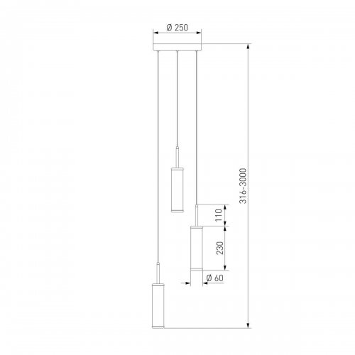 Подвесная светодиодная люстра Eurosvet Stark 50386/3 LED