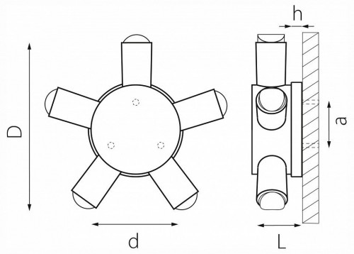 Настенный светильник уличный Lightstar Dito 380653