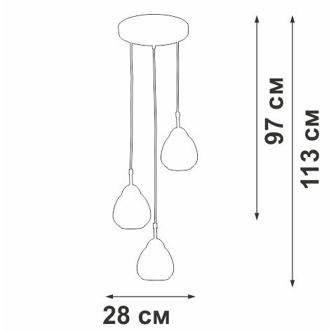 Подвесная люстра Vitaluce V4704-1/3S