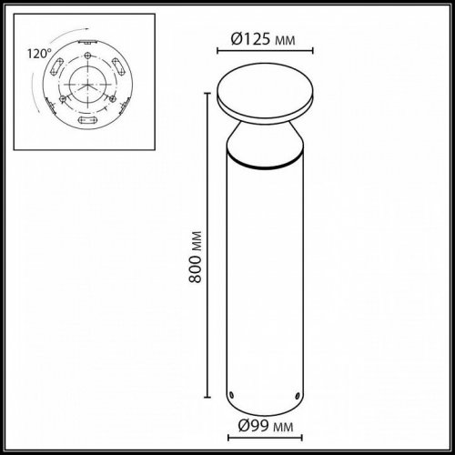 Наземный светильник Odeon Light Coil 7119/12GLA