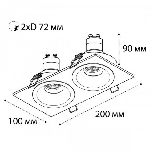 Рамка для светильника Italline M01-1020 black Рамка для светильника Italline M01-1020 black