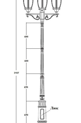 Наземный фонарь ARSENAL L 91210LB 02C E7 Bl Наземный фонарь ARSENAL L 91210LB 02C E7 Bl