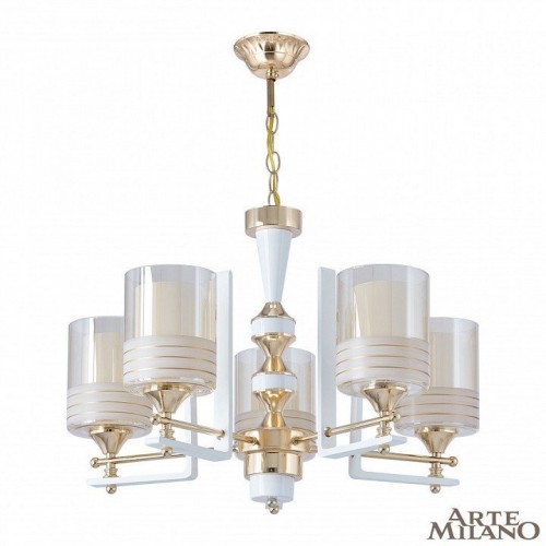 Подвесная люстра Arte Milano Florentia-6087 306087/5 Wh/Gd