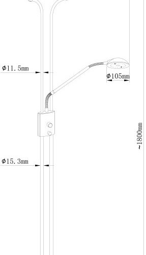 Торшер Arte Lamp Duetto A4329PN-2PB Торшер Arte Lamp Duetto A4329PN-2PB