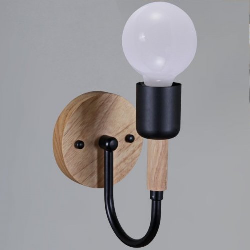 Бра Reluce 99960-0.2-01 BK+WOOD Бра Reluce 99960-0.2-01 BK+WOOD