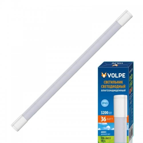 Потолочный светодиодный светильник (UL-00002582) Volpe ULT-Q218 36W/DW IP65 White Потолочный светодиодный светильник (UL-00002582) Volpe ULT-Q218 36W/DW IP65 White