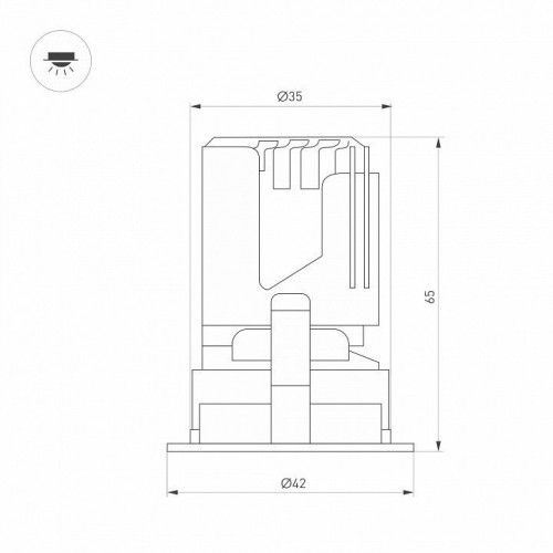 Точечный светильник Arlight ARADO 059101 Точечный светильник Arlight ARADO 059101