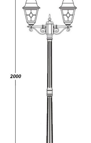 Наземный фонарь Oasis Light QUADRO M lead GLASS 79908MAlgW Bl