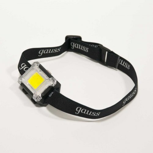 Налобный светодиодный фонарь Gauss от батареек 65х45 180 лм GF304 Налобный светодиодный фонарь Gauss от батареек 65х45 180 лм GF304