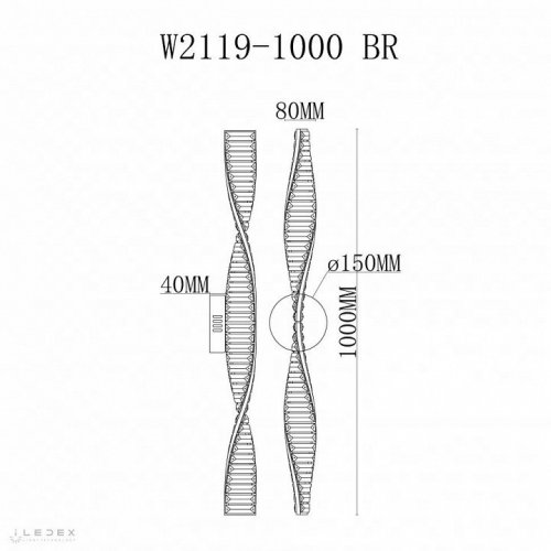 Бра Woodstock W2119-1000 BR
