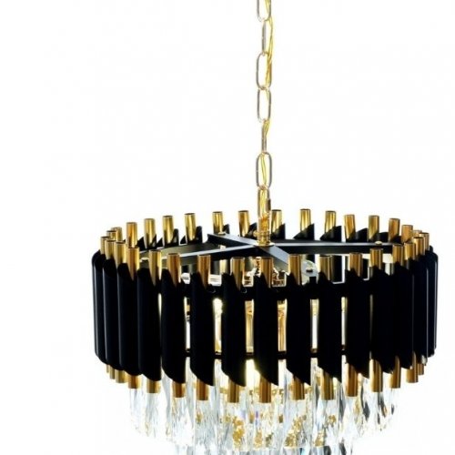 Подвесная люстра Lumina Deco Funneli LDP 6003-400 BK+F.GD