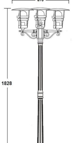 Наземный фонарь Oasis Light TOKIO 2 68908B Bl