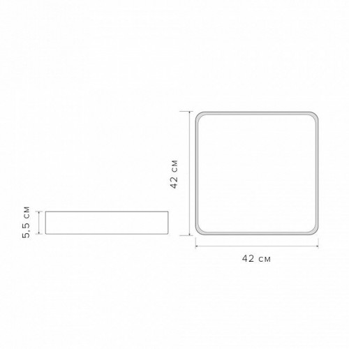 Накладной светильник Jazzway  PPB  Scandic-S 54w 4000K GR IP20 420*430*50