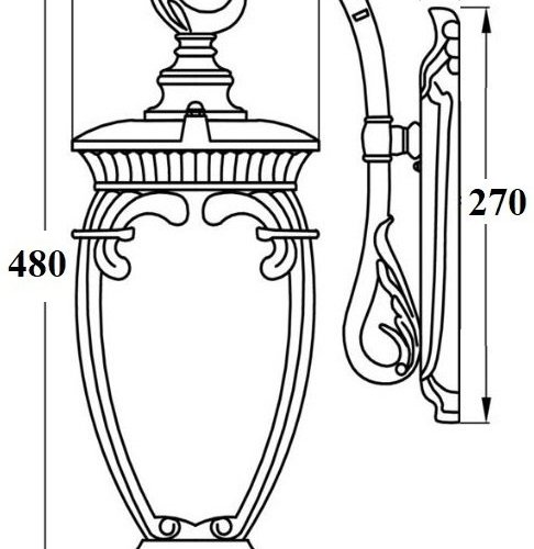 Настенный фонарь уличный Oasis Light VERONA 86202 Gb