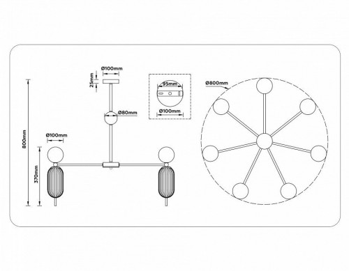 Потолочная люстра Ambrella light High Light LH53106