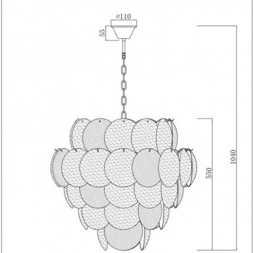 Подвесная люстра Rivoli 15617-14 CR+MULT