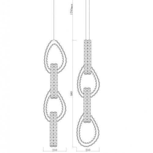 Подвесной светильник Veronique LE3030/1S 4S CH Подвесной светильник Veronique LE3030/1S 4S CH