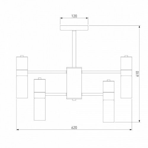 Потолочная люстра Eurosvet Tesoro 70125/6 черный