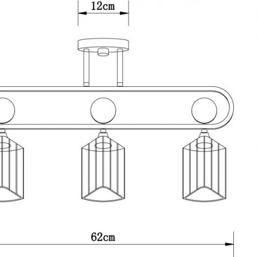 Потолочная люстра Arte Lamp Glamore A5076PL-3BK
