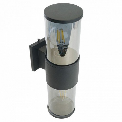 Светильник садово-парковый Feron DH1302, на стену вверх/вниз,  E27 230V, черный 51331