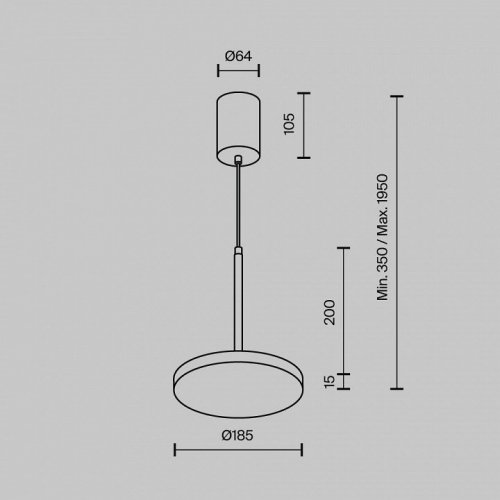 Подвесной светильник Maytoni Plato P076PL-L12W3K-BS