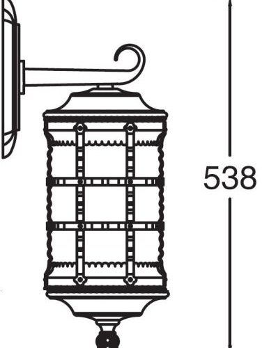Настенный фонарь уличный Oasis Light BARSELONA 81202 cover Bl