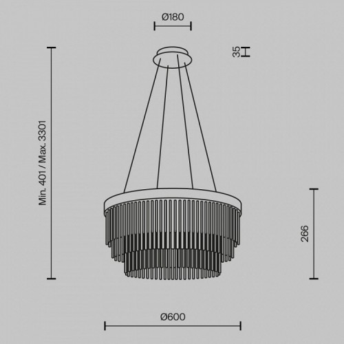 Подвесной светильник Trove MOD486PL-L38BSK Подвесной светильник Trove MOD486PL-L38BSK