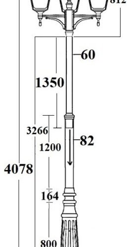 Наземный фонарь Oasis Light QUADRO XL 79910XLB A2 Bl