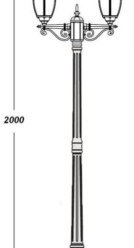 Наземный фонарь Oasis Light ARSENAL S 91208SA Bl
