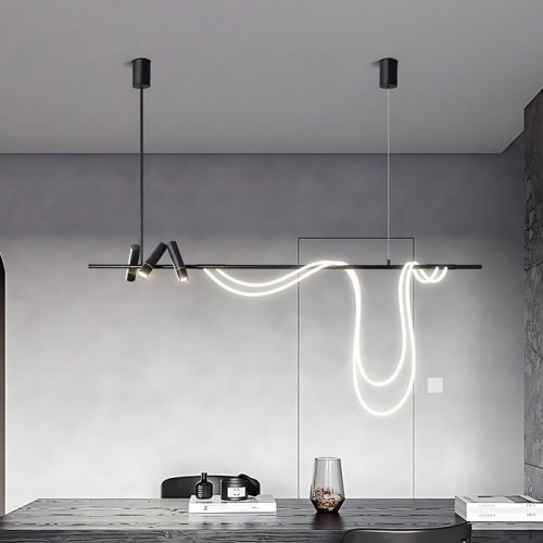 Подвесной светильник 7242P 7242P/L1200 black/white Подвесной светильник 7242P 7242P/L1200 black/white