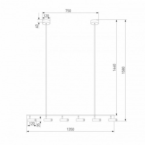 Спот Eurosvet Barre 20252/6 LED черный