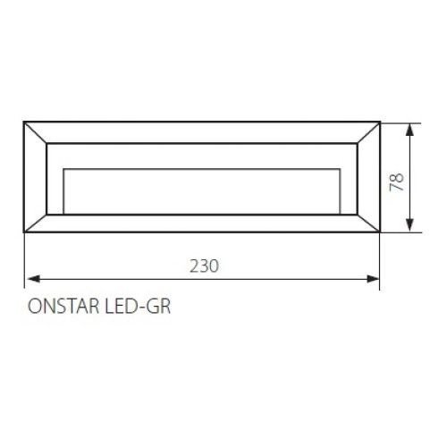 Светильник фасадный Kanlux ONSTAR LED-GR 22760