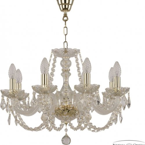Подвесная люстра Bohemia Ivele Crystal 101 101/8/195 G Leafs Подвесная люстра Bohemia Ivele Crystal 101 101/8/195 G Leafs