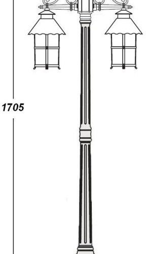 Наземный фонарь Oasis Light CAIOR 1 81508A Bl