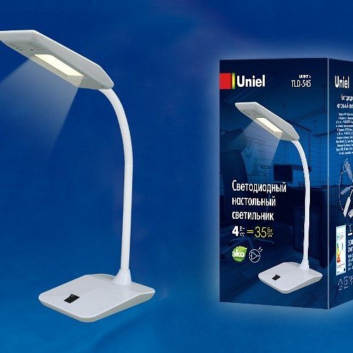 Настольная лампа (UL-00002231) Uniel TLD-545 Black-White/LED/350Lm/3500K