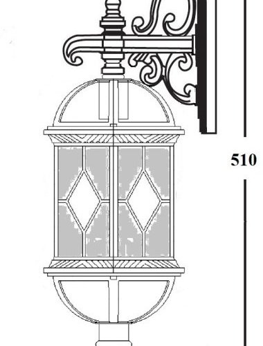 Настенный фонарь уличный Oasis Light SORENTO 92602 08 cover Bl