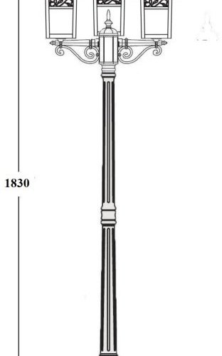 Наземный фонарь KRAKOV 2 87308B Gb