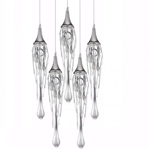 Подвесной светильник DeLight Collection Goddess Tears P68009L-5/R chrome Подвесной светильник DeLight Collection Goddess Tears P68009L-5/R chrome