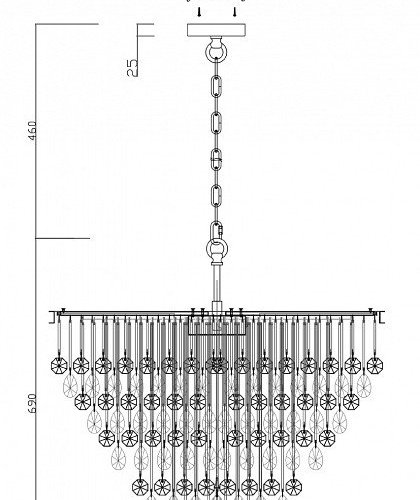 Подвесная люстра Maytoni Linn MOD091PL-09CH