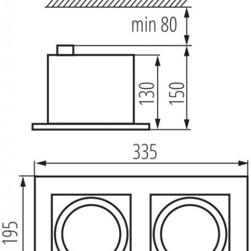 Точечный светильник Kanlux MATEO ES DLP-250-B 32932