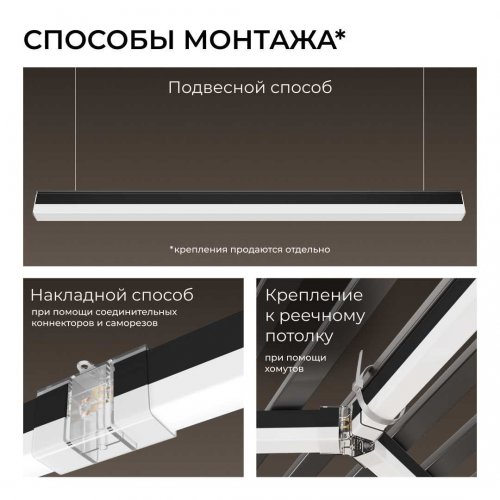 Накладной линейный светодиодный светильник Apeyron 30-55 Накладной линейный светодиодный светильник Apeyron 30-55