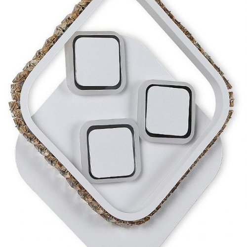 Накладной светильник Ambrella light Ice 1 FA265 SWH/TI белый песок/янтарь LED 3000K+6400K 20W 310*270*50 Накладной светильник Ambrella light Ice 1 FA265 SWH/TI белый песок/янтарь LED 3000K+6400K 20W 310*270*50